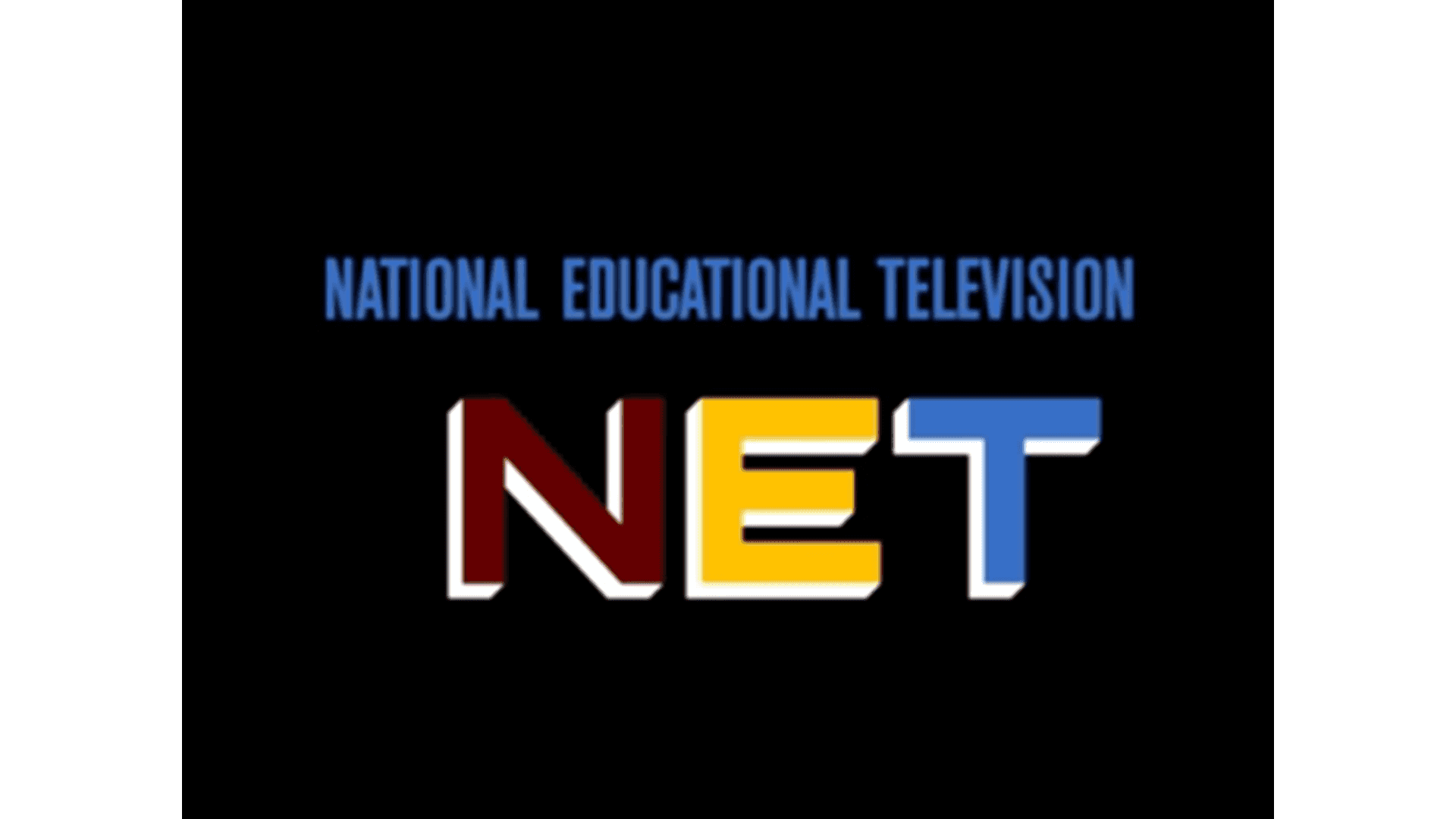 Tri-color logo for National Educational Television (NET)